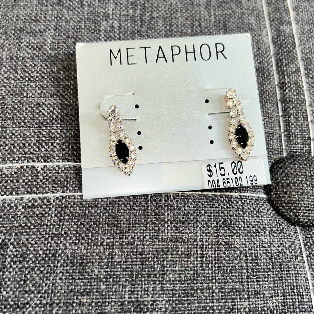Metaphor Black and Gold Earrings